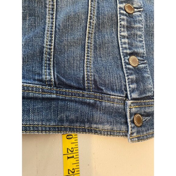 Express Precision Fit Denim Jacket Blue Classic Style Medium - Picture 7 of 11